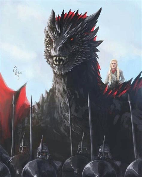 Daenerys, Drogon and the Unsullied | Drogon game of thrones, Game of thrones artwork, Game of ...