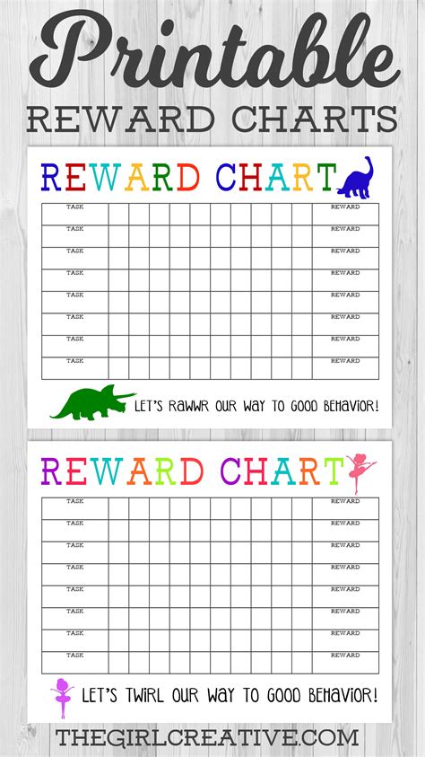 Printable Reward Chart - The Girl Creative