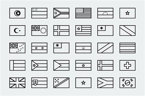 Simplified outline world flags | Flags of the world, World map continents, Flag