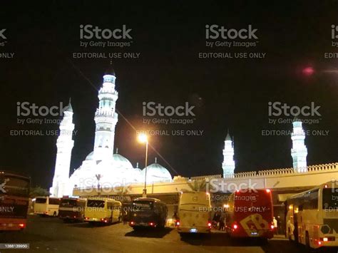 A Beautiful Night View Of Quba Mosque In Madinah Saudi Arabia Quba Mosque Is The Second Largest ...