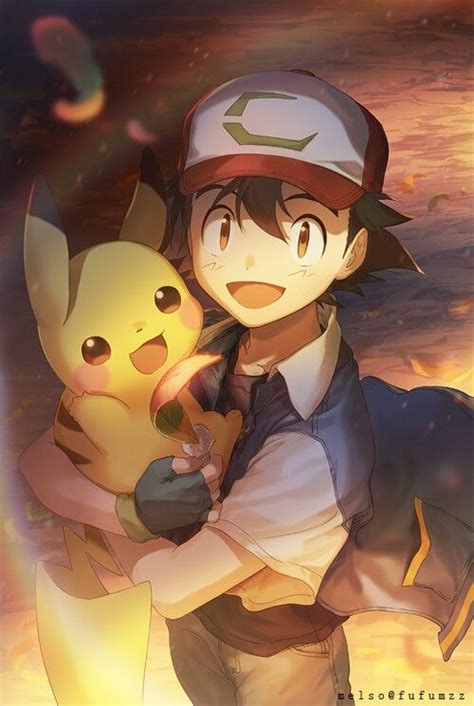 Pokemon - Ash & Pikachu - such pretty art Pikachu Drawing, Pokemon ...