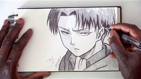 SKETCH SUNDAY | DRAWING LEVI from ATTACK ON TITAN -DeMoose Art | Sketches, Drawings, Attack on titan