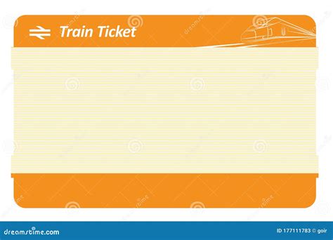 Blank train ticket stock illustration. Illustration of event - 177111783