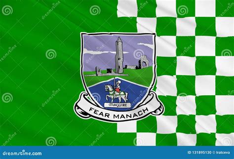 Flag of County Fermanagh in Northern Ireland Stock Illustration - Illustration of freedom, flag ...