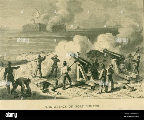 The Attack on Fort Sumter Stock Photo - Alamy