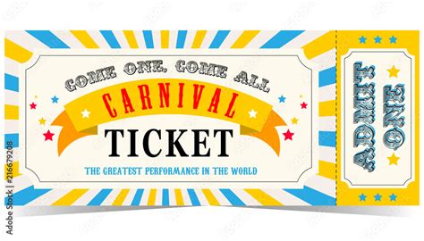 Carnival ticket Stock Vector | Adobe Stock