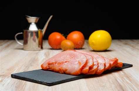 Slices of Raw Turkey Meat Marinated Stock Photo - Image of sliced ...