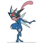 How to Draw Ash-Greninja from Pokemon Sun and Moon (Pokémon Sun and Moon) Step by Step ...