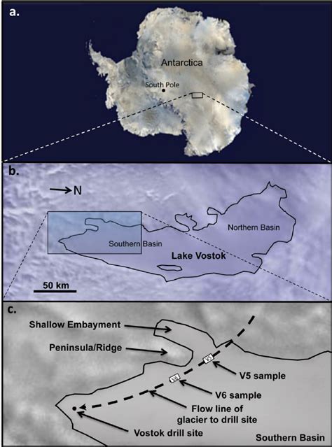 Source of ice core sections used in this study. ( a ) Location of Lake... | Download Scientific ...