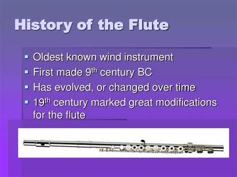 PPT - Introduction to Woodwind Family: History of the Flute PowerPoint Presentation - ID:7039012