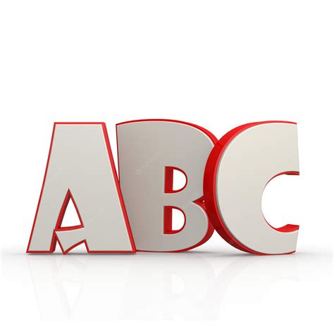 Premium Photo | ABC alphabet with white background