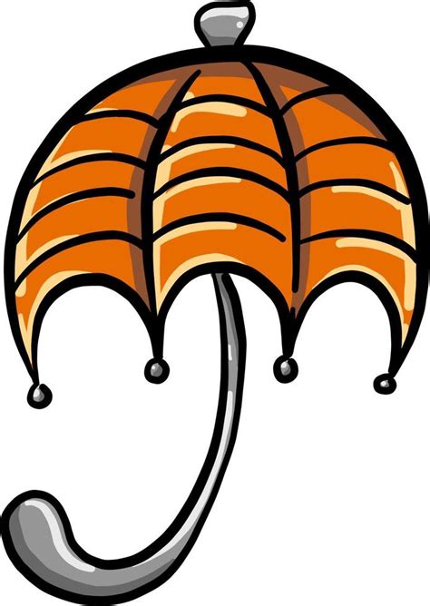 Orange umbrella, illustration, vector on white background 13471123 ...