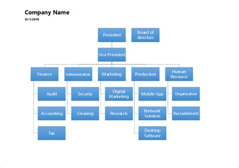 Organization Chart02 | Excel Free Download