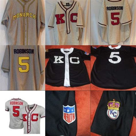 2020 #5 Jackie Robinson Kansas City Monarchs Negro League Jersey 100% Stitched Custom Baseball ...