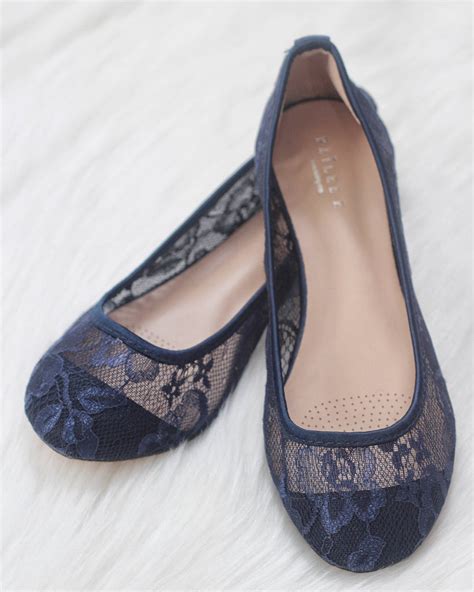 Women NAVY Lace wedding shoes and bridesmaids shoes, something blue ...