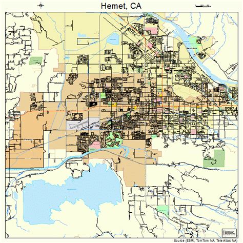 Hemet California Street Map 0633182