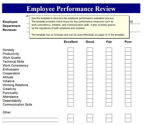 Employee performance appraisal sample html