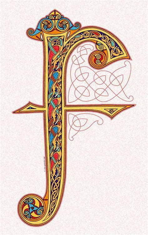 The Letter F | Type Design | Illuminated letters, Celtic designs, Lettering