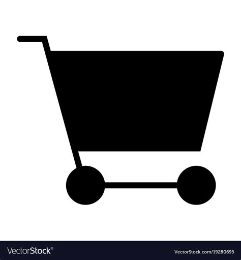 Shopping cart silhouette icon 48x48 pictograph Vector Image