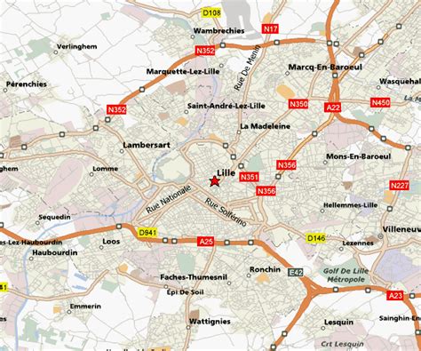 Lille Map - France