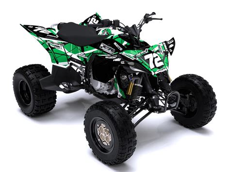 Custom Yamaha YFZ450 Quad ATV Full Graphics Set - ERUPTION GREEN - FREE SHIPPING - MotoPro Graphics