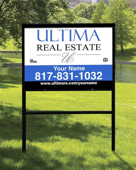 Ultima Real Estate Sign with Slide-in Frame – Signidea