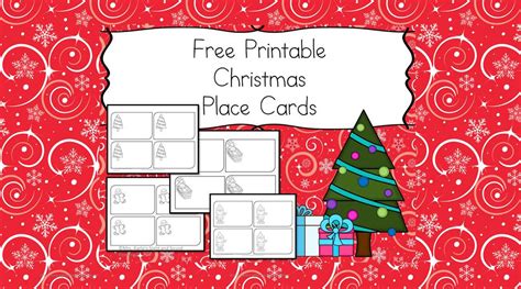 Free Printable Christmas Place Cards | Mrs. Karle's Sight and Sound Reading