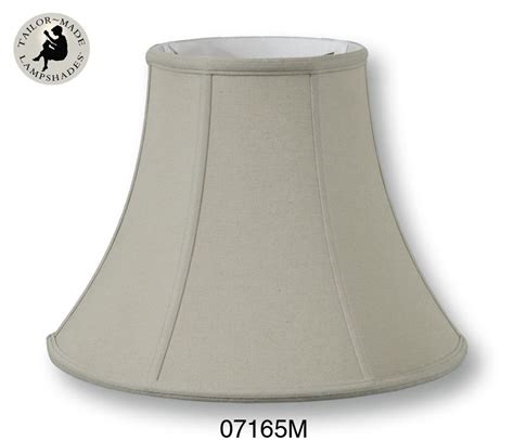 Beige Color Deluxe Bell Lamp Shades, 100% Fine Linen 07165M | B&P Lamp Supply