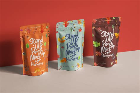 Psd Stand-Up Pouch Packaging Mockup 2 | Psd Mock Up Templates | Pixeden