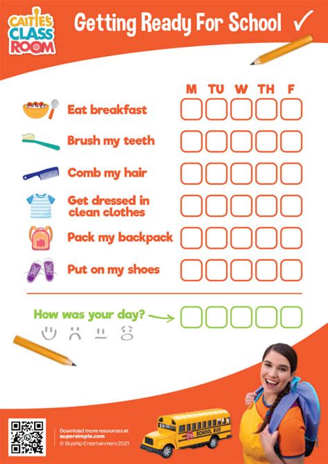 Getting Ready For School Checklist - Super Simple