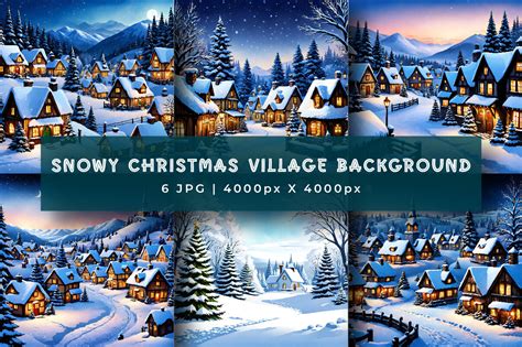 Snowy Christmas Village Backgrounds Graphic by srempire · Creative Fabrica