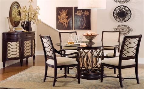 Intrigue Round Glass Top Dining Room Set from ART | Coleman Furniture