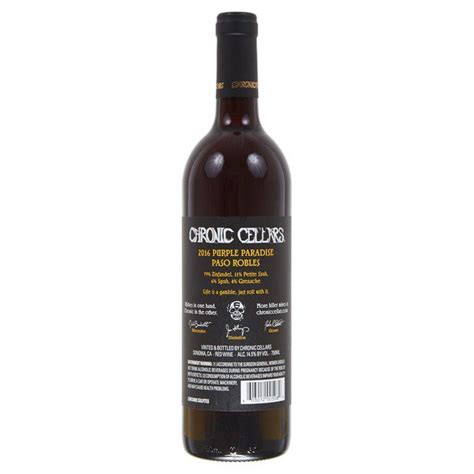 Chronic Cellars Purple Paradise Red Paso Robles, 750 Ml - Costco Food ...