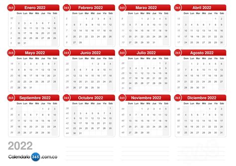 Calendario 2022