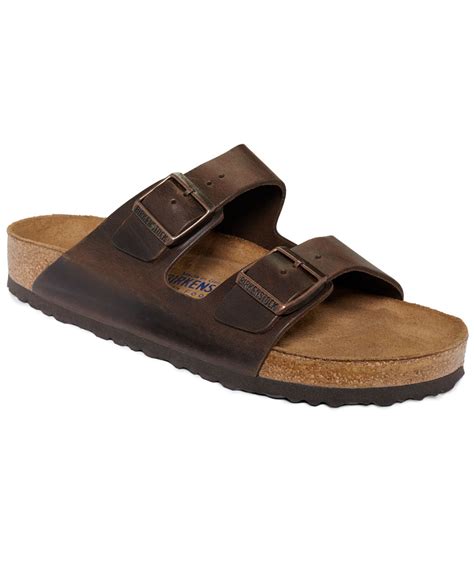 Birkenstock Men's Arizona Leather Sandals in Brown for Men (Brown ...