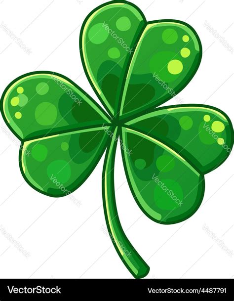 Lucky clover isolated on white background Vector Image