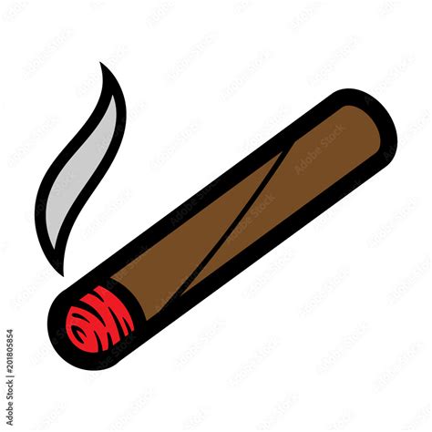 Cartoon Cigar or Blunt Stock Vector | Adobe Stock