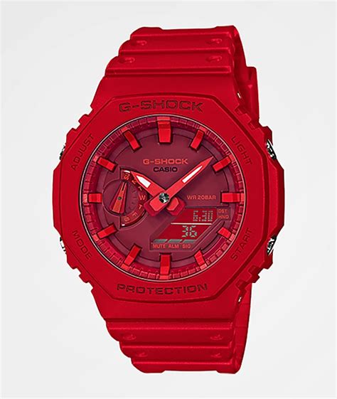 G-Shock GA2100-4A All Red Watch | Zumiez