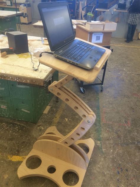 Wryland's Adjustable computer work station. | Cool woodworking projects, Woodworking ...
