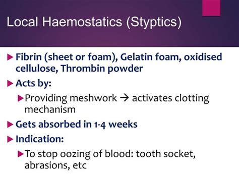 Haemostatic agents