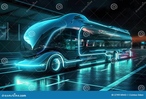 The Electric Buses of the Future Will Be Made in an Environmentally. Stock Illustration ...