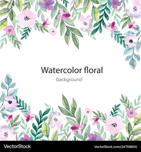 Watercolor floral background Royalty Free Vector Image