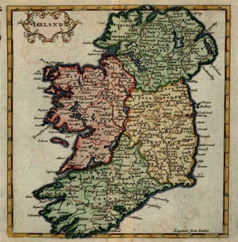 Ireland Eire Ulster Munster Leinster Connacht 1713 Moll miniature map – Brian DiMambro