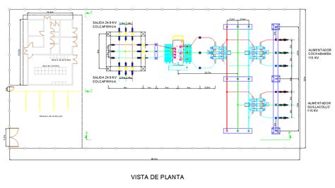 Layout plan electric substation layout file - Cadbull