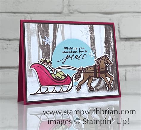 Abundant Joy & Peace with Horse & Sleigh – STAMP WITH BRIAN