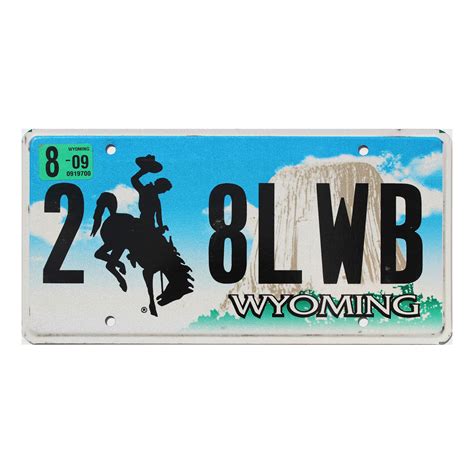 2009 Wyoming #2-8LWB | Collectible License Plates