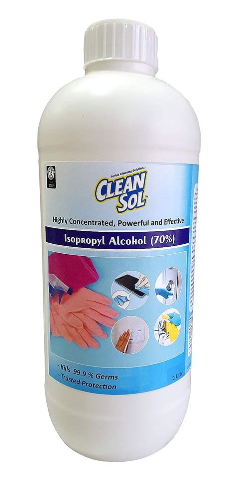 Cleansol Isopropyl Alcohol (70%) - 1 Ltr - Multipurpose Disinfectant ...