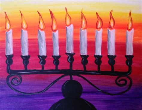 Menorah - Pinot's Palette Painting