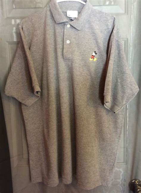 Vintage Disney Parks Authentic Original Mickey Mouse Grey Polo Golf ...