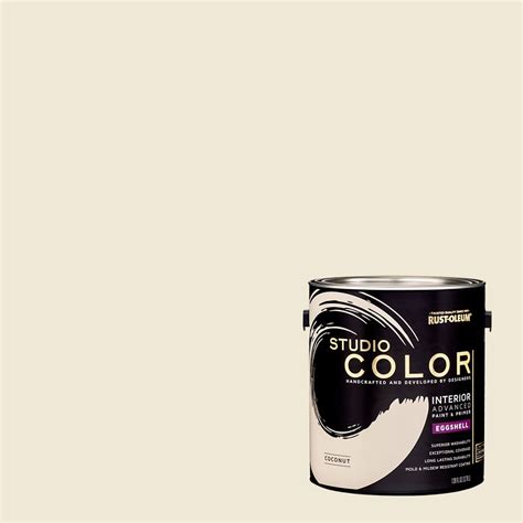 Rust-Oleum Studio Color Coconut, Interior Paint + Primer, Eggshell ...